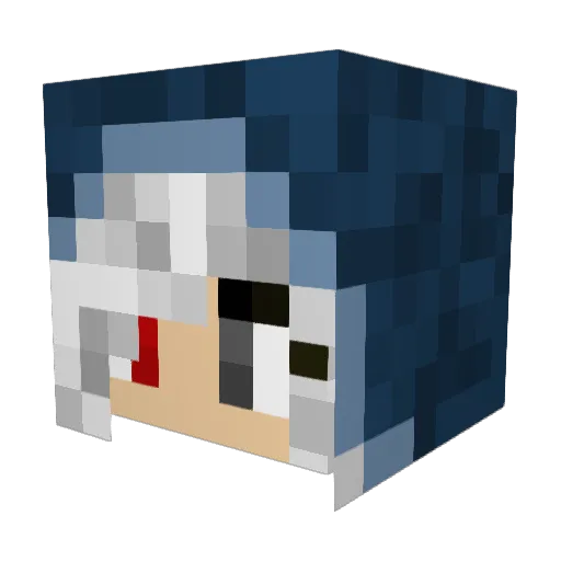 Kyandisu99 Minecraft avatar head, 3D render
