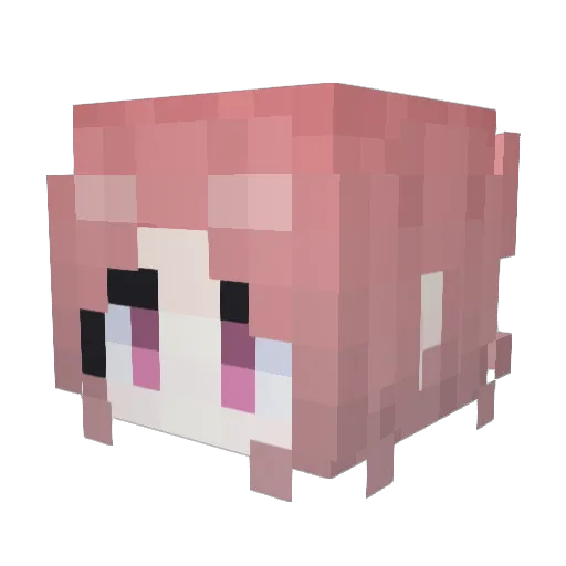 Kyanit_ Minecraft avatar head, 3D render