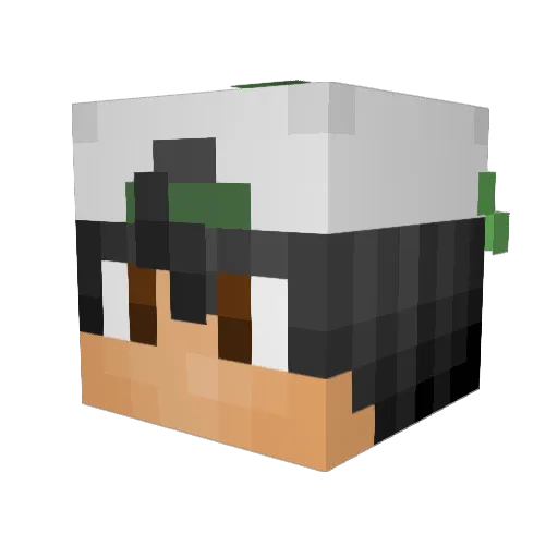 Kyanitis Minecraft avatar head, 3D render