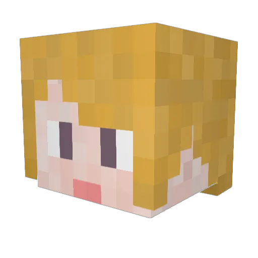 Kyaptain Minecraft avatar head, 3D render