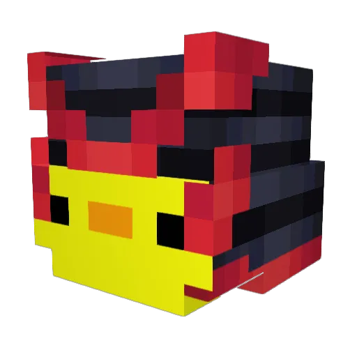Kyaqi Minecraft avatar head, 3D render