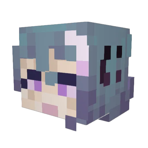 KyaraSzem Minecraft avatar head, 3D render