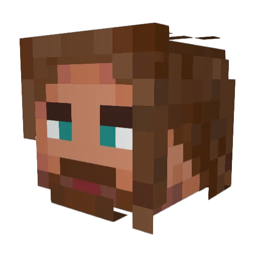 Kyarlt Minecraft avatar head, 3D render