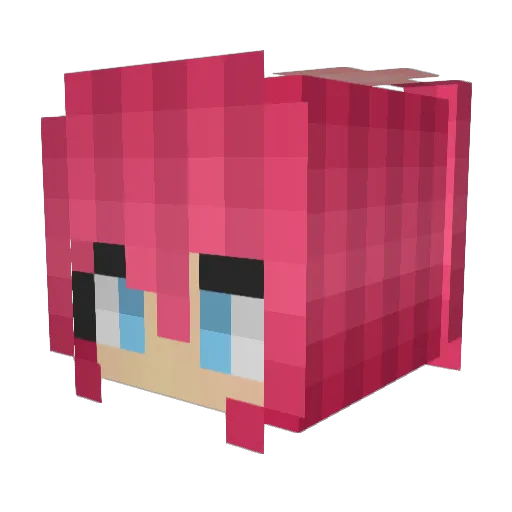 KyaryPonPonPon Minecraft avatar head, 3D render