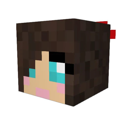 Kyaryy Minecraft avatar head, 3D render