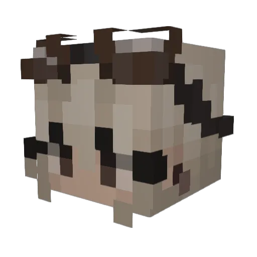 Kyazka Minecraft avatar head, 3D render