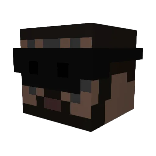 Kybernan Minecraft avatar head, 3D render