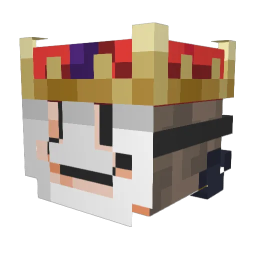 Kyblo Minecraft avatar head, 3D render
