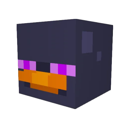 Kycklinggamer Minecraft avatar head, 3D render