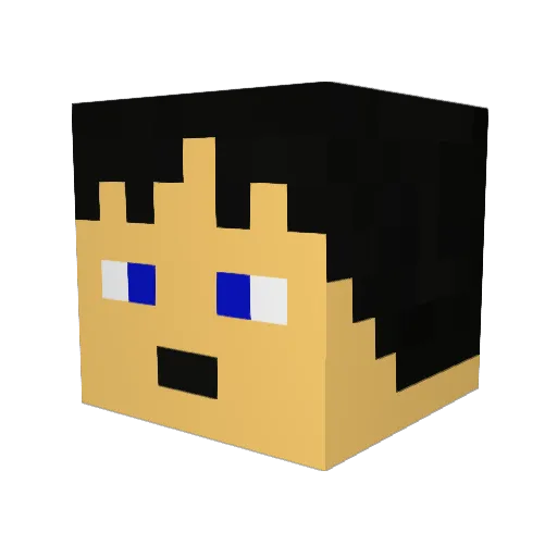 Kyeba_Gaming Minecraft avatar head, 3D render