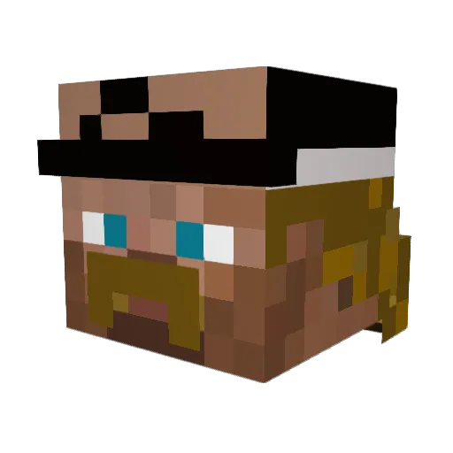 Kyebear Minecraft avatar head, 3D render