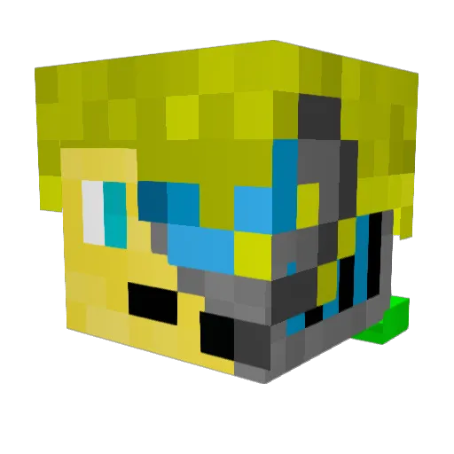 Kyeborg Minecraft avatar head, 3D render