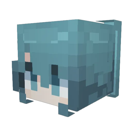 Kyeighto Minecraft avatar head, 3D render