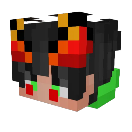 Kyesteel Minecraft avatar head, 3D render