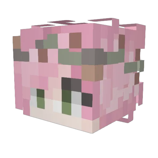 Kyett00 Minecraft avatar head, 3D render