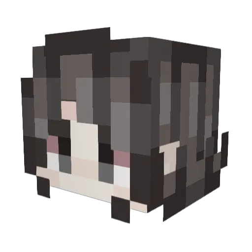 Kygu Minecraft avatar head, 3D render