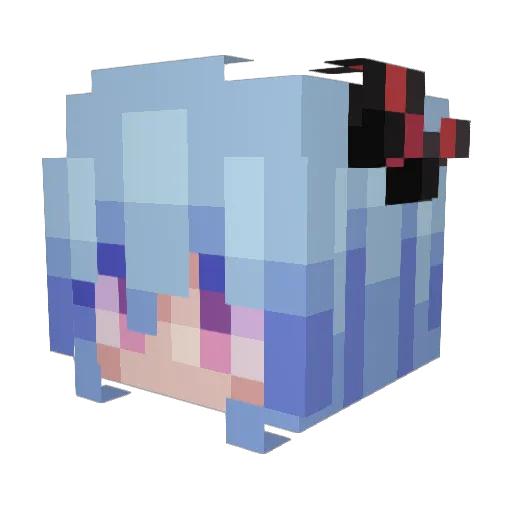 Kyiba Minecraft avatar head, 3D render