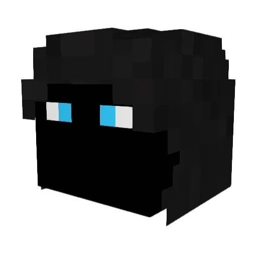 Kyiomu Minecraft avatar head, 3D render