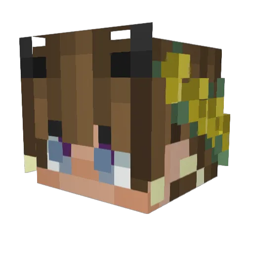Kyioza Minecraft avatar head, 3D render