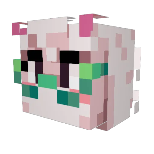Kyizer Minecraft avatar head, 3D render