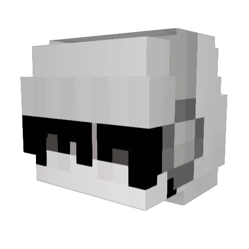 Kyizl Minecraft avatar head, 3D render