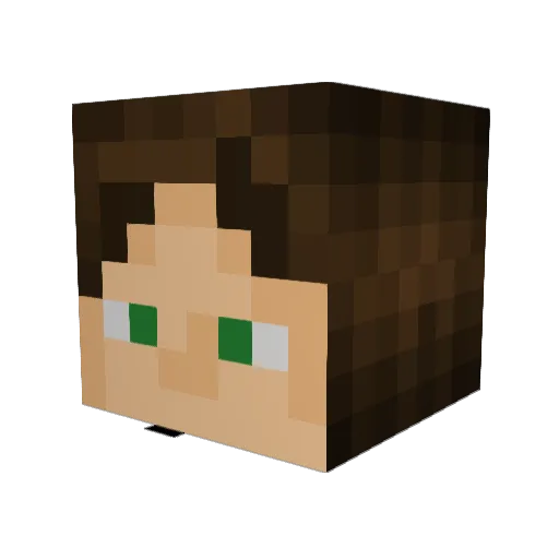 Kykoda101 Minecraft avatar head, 3D render