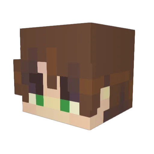 Kyky_One Minecraft avatar head, 3D render