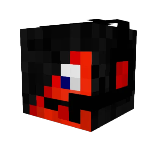 Kykykg Minecraft avatar head, 3D render