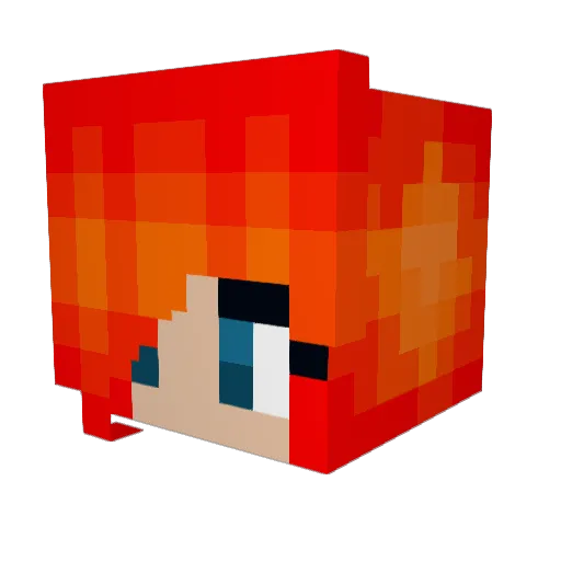 KylaWlf Minecraft avatar head, 3D render