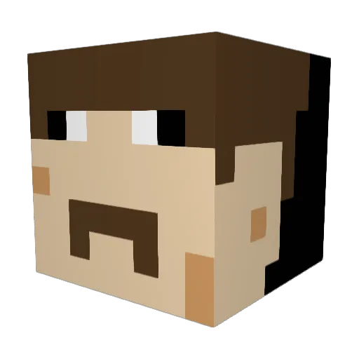KyleBurnttire Minecraft avatar head, 3D render