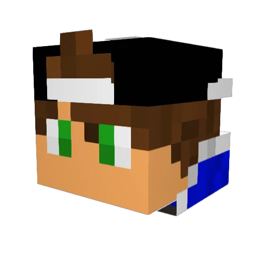 KyleFatPug Minecraft avatar head, 3D render