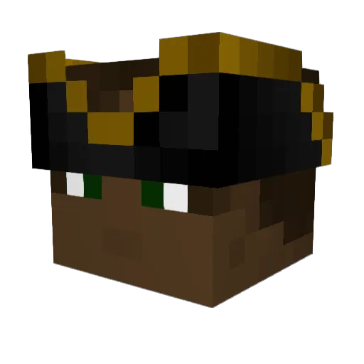 KylePG Minecraft avatar head, 3D render