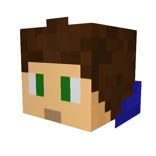 KylePrime Minecraft avatar head, 3D render