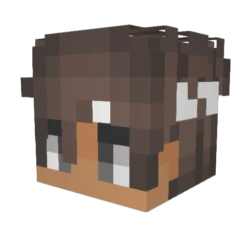 KyleTML Minecraft avatar head, 3D render