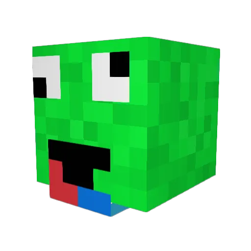 Kylebot Minecraft avatar head, 3D render