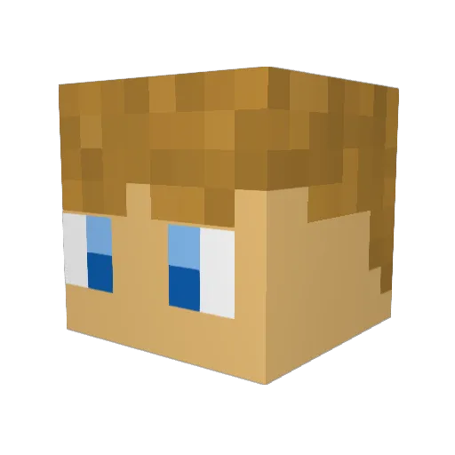 Kylehoz Minecraft avatar head, 3D render