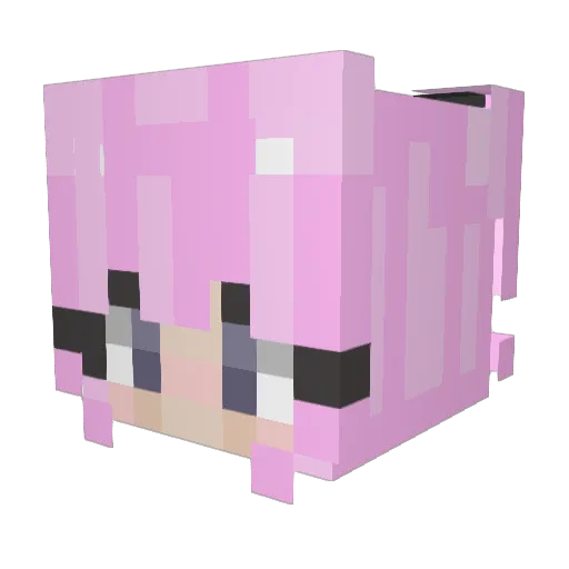 KyleighCreator Minecraft avatar head, 3D render