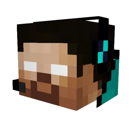 Kylercotton5 Minecraft avatar head, 3D render
