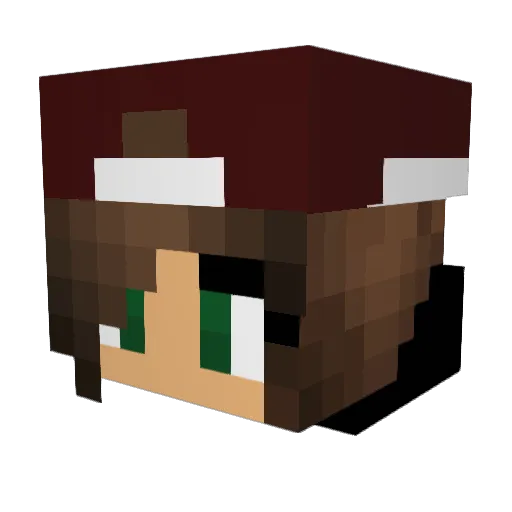 Kylerrain Minecraft avatar head, 3D render