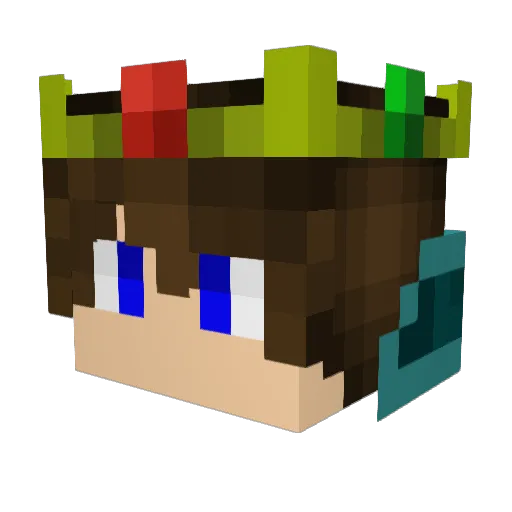 Kylerter Minecraft avatar head, 3D render