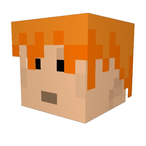 Kyleryan12 Minecraft avatar head, 3D render