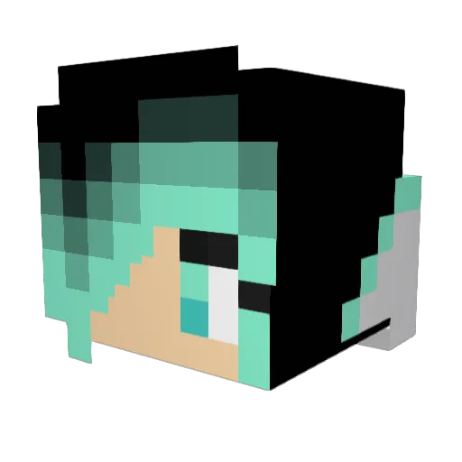 Kyletam Minecraft avatar head, 3D render