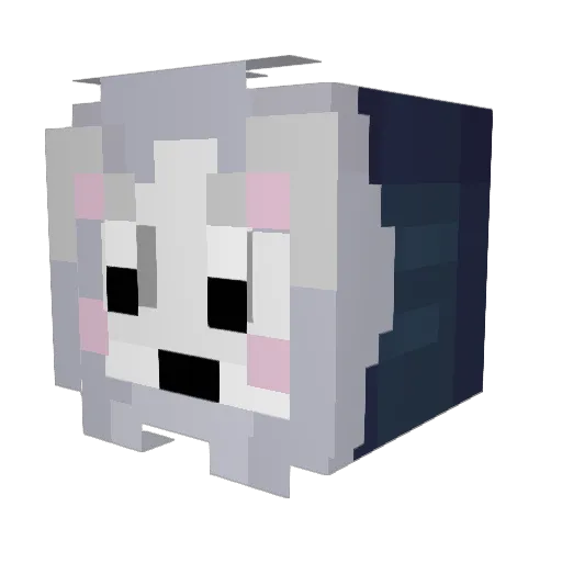 Kyletheflop Minecraft avatar head, 3D render