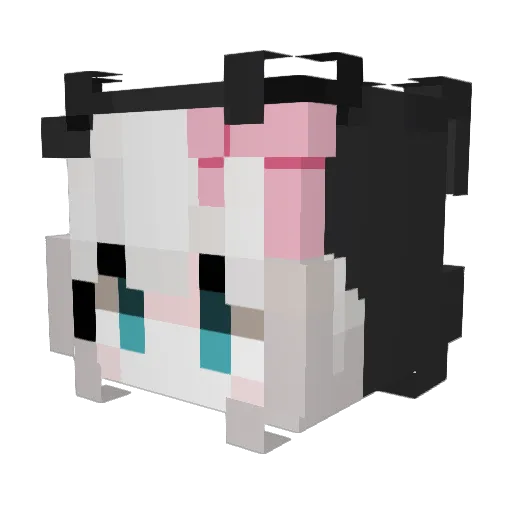 Kylexa Minecraft avatar head, 3D render
