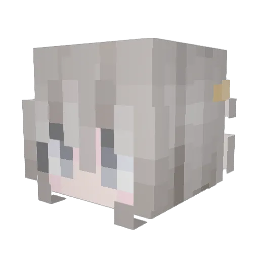 Kylie222 Minecraft avatar head, 3D render