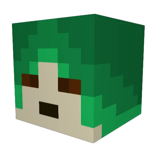 Kylin97 Minecraft avatar head, 3D render