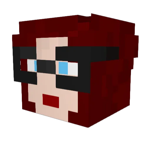 Kylisong Minecraft avatar head, 3D render