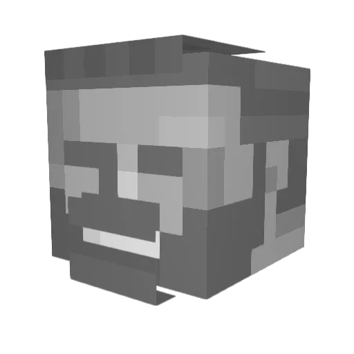 Kyllain Minecraft avatar head, 3D render