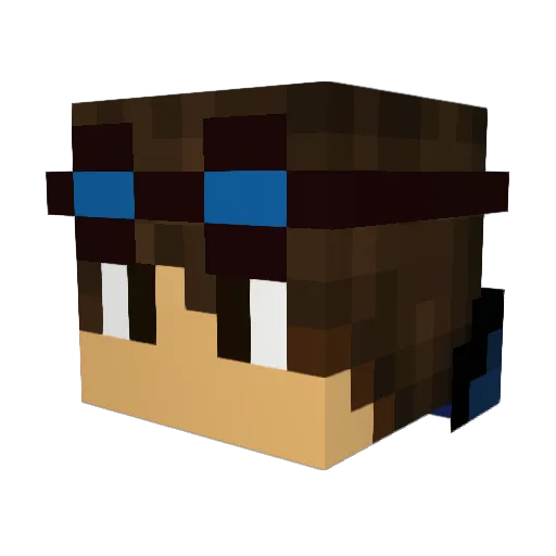 Kylmist Minecraft avatar head, 3D render
