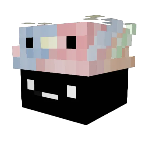Kyloft Minecraft avatar head, 3D render